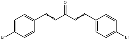 (1E,4E)-1,5-双(4-溴苯基)五-1,4-二烯-3-酮 结构式