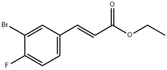 2-Propenoic acid, 3-(3-bromo-4-fluorophenyl)-, ethyl ester, (2E)- 结构式