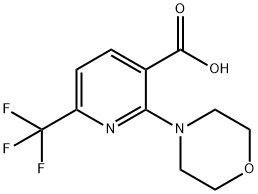 3-Pyridinecarboxylic acid, 2-(4-morpholinyl)-6-(trifluoromethyl)- 结构式