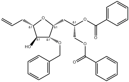 (S)-3 - ((2R,3R,4S,5S)-5-烯丙基-3-(苄氧基)-4-羟基四氢呋喃-2-基) 结构式