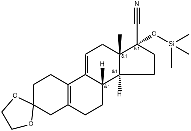 3,3-Ethylenedioxy-17β-cyano-17α-trimethylsilyloxyestra-5(10)9(11)-diene 结构式