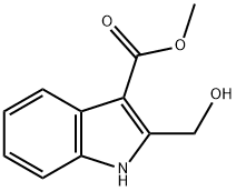 2-(羟甲基)-1H-吲哚-3-羧酸甲酯 结构式