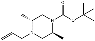 1-Piperazinecarboxylic acid, 2,5-dimethyl-4-(2-propen-1-yl)-, 1,1-dimethylethyl ester, (2S,5R)- 结构式