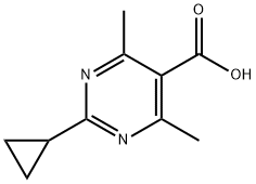 5-Pyrimidinecarboxylic acid, 2-cyclopropyl-4,6-dimethyl- 结构式