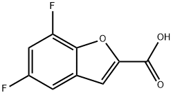 5,7-二氟苯并呋喃-2-羧酸 结构式