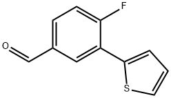 4-fluoro-3-(thiophen-2-yl)benzaldehyde 结构式