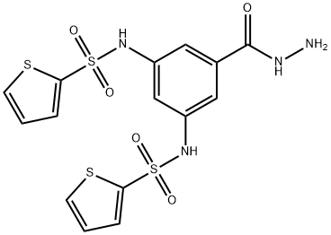 BENZOIC ACID, 3,5-BIS[(2-THIENYLSULFONYL)AMINO]-, HYDRAZIDE 结构式