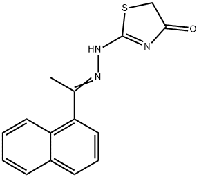2-[2-[1-(1-萘基)亚乙基]肼基]-4(5H)-噻唑酮 结构式