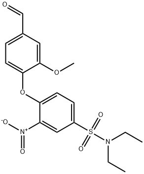 N,N-二乙基-4-(4-甲酰基-2-甲氧基苯氧基)-3-硝基苯磺酰胺 结构式