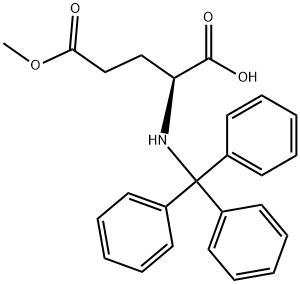 (2S)-5-甲氧基-5-氧亚基-2-[(三苯代甲基)氨基]戊酸 结构式