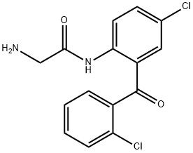 Acetamide, 2-amino-N-[4-chloro-2-(2-chlorobenzoyl)phenyl]- 结构式