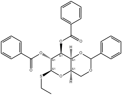 乙基 2,3-二-O-苯甲酰基-4,6-O-苯亚甲基-Β-D-硫代吡喃半乳糖苷 结构式