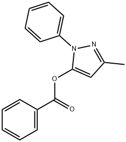 1H-Pyrazol-5-ol, 3-methyl-1-phenyl-, 5-benzoate 结构式