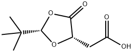 1,3-Dioxolane-4-acetic acid, 2-(1,1-dimethylethyl)-5-oxo-, (2S,4S)- 结构式