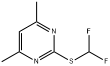 2-((二氟甲基)硫代)-4,6-二甲基嘧啶 结构式