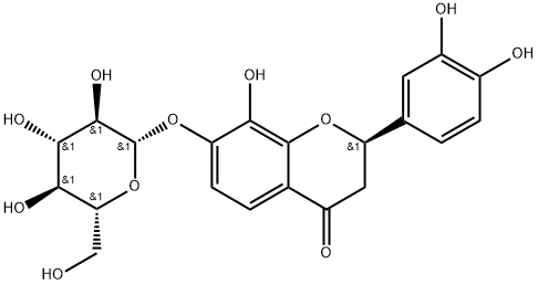 Flavomarein，2R-3',4',8-Trihydroxyflavanone-7-O-glucoside 结构式