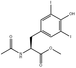 N-乙酰基-3,5-二碘-L-酪氨酸甲酯 结构式