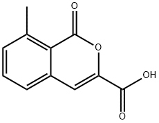 1H-2-Benzopyran-3-carboxylic acid, 8-methyl-1-oxo- 结构式