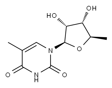 5'-Deoxy-5-methyluridine 结构式