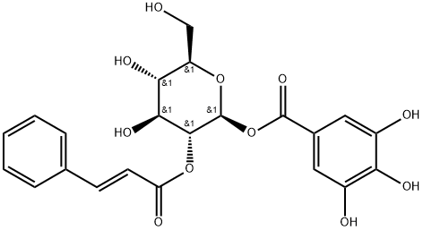 2-Cinnamoyl-1-galloylglucose 结构式