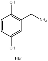 2-(aminomethyl)benzene-1,4-diol hydrobromide 结构式