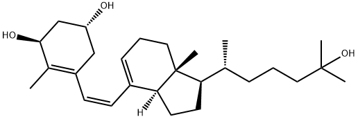 1,25-dihydroxy-previtamin D(3) 结构式