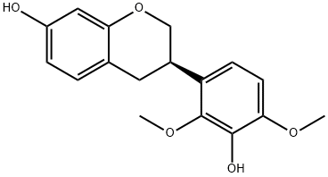 2H-1-Benzopyran-7-ol, 3,4-dihydro-3-(3-hydroxy-2,4-dimethoxyphenyl)-, (3R)- 结构式