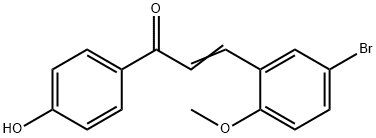 2-Propen-1-one, 3-(5-bromo-2-methoxyphenyl)-1-(4-hydroxyphenyl)- 结构式