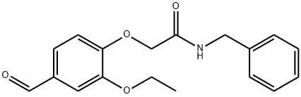 N-苄基-2-(2-乙氧基-4-甲酰基苯氧基)乙酰胺 结构式