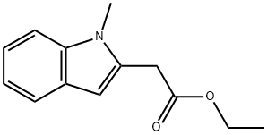 1H-Indole-2-acetic acid, 1-methyl-, ethyl ester 结构式