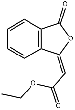 (E)-2-(3-氧代异苯并呋喃-1 (3H)-亚基)乙酸乙酯 结构式