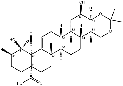 Myrianthic acid 3,23-acetonide 结构式