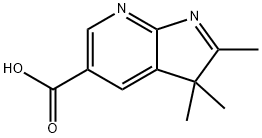 2,3,3-TRIMETHYL-3H-PYRROLO[2,3-B]PYRIDINE-5-CARBOXYLIC ACID 结构式