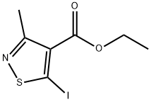 5-碘-3-甲基异噻唑-4-羧酸乙酯 结构式