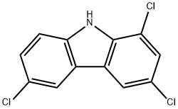 9H-Carbazole, 1,3,6-trichloro- 结构式
