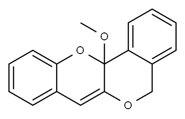 [2]Benzopyrano[4,3-b][1]benzopyran, 5,12a-dihydro-12a-methoxy- 结构式