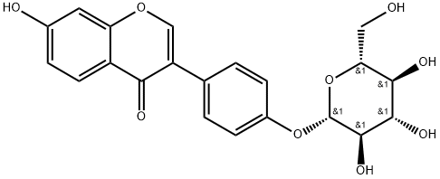 大豆苷元-4'-葡萄糖苷 结构式
