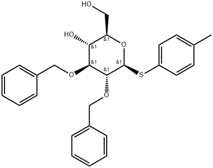 4-Methylphenyl 2,3-di-O-benzyl- 1-thio-β-D-glucopyranoside 结构式