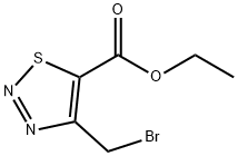 1,2,3-Thiadiazole-5-carboxylic acid, 4-(bromomethyl)-, ethyl ester 结构式