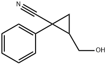 Cyclopropanecarbonitrile, 2-(hydroxymethyl)-1-phenyl- 结构式