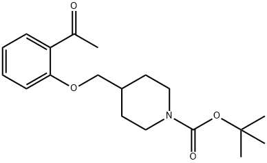 tert-Butyl 4-((2-acetylphenoxy)methyl)piperidine-1-carboxylate 结构式