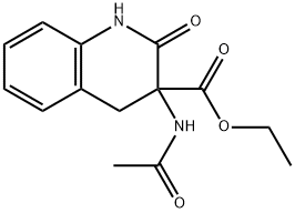 3-乙酰氨基-2-氧代-1,2,3,4-四氢喹啉-3-甲酸乙酯 结构式