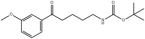 (5-(3-甲氧基苯基)-5-氧代戊基)氨基甲酸叔丁酯 结构式