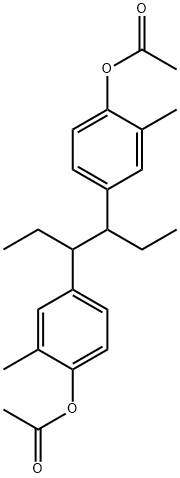 Phenol, 4,4'-(1,2-diethyl-1,2-ethanediyl)bis[2-methyl-, diacetate (9CI) 结构式