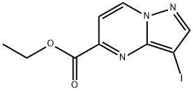 Ethyl 3-iodopyrazolo[1,5-a]pyrimidine-5-carboxylate 结构式