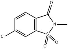 1,2-Benzisothiazol-3(2H)-one, 6-chloro-2-methyl-, 1,1-dioxide 结构式