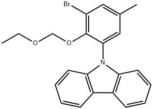 9H-Carbazole, 9-[3-bromo-2-(ethoxymethoxy)-5-methylphenyl]- 结构式
