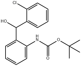 Carbamic acid, N-[2-[(2-chlorophenyl)hydroxymethyl]phenyl]-, 1,1-dimethylethyl ester 结构式