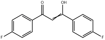 1,3-双(4-氟苯基)-3-羟基-2-丙-1-酮 结构式