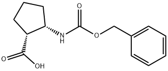 Cyclopentanecarboxylic acid, 2-[[(phenylmethoxy)carbonyl]amino]-,(1R,2S)- 结构式